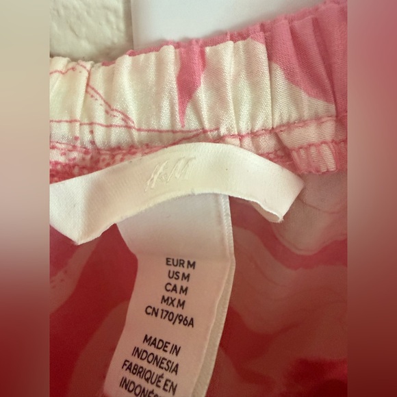 Pink Tropical Print Slip Dress medium H&M - Picture 10 of 13